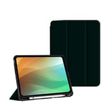 BXGH iPad Pro 11 Zoll Case 2022(4. Gen)/ 2021(3. Gen) mit Pencil Halterung, Trifold Stand Smart Case mit weicher TPU Rückseite, Auto Wake/Sleep(Schwarz)