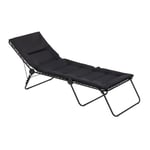 Lafuma Mobilier SIESTA L BAIN DE SOLEIL, tube acier laqué 20mm gris basalte, Taille unique