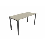 Bureau droit individuel Online F Beige OP-LITE II : bureau D140x80/cpl beige/cpi graphite/ep. du plateau 25 mm