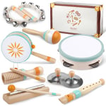 Instruments de Musique pour Tout-Petits, Jouets musicaux Montessori pour bébés, Instruments pour garçons et Filles de 1 an, Cadeau de Noël et d'anniversaire pour Enfants de 1 à 3 Ans (8 in 1)