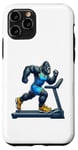 Coque pour iPhone 11 Pro Gorilla Running sur tapis de course Fitness Gym Entraînement