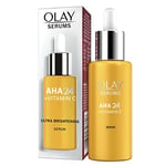 Olay AHA24 + Sérum de jour à la vitamine C avec vitamine C, AHA et niacinamide, pour une peau éclatante et uniforme, 40 ml