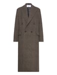 Tailored Check Coat Brown Filippa K