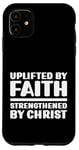 Coque pour iPhone 11 Élevé par la foi renforcée par le Christ spirituel Beleive