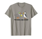 two birds, funny tee, one stoned, stoner graphic T-Shirt