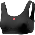 castelli Rosso Corsa Bra, Women's Sports Bra, womens, Training Bra, 4518550, Black, XL