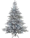 WeRChristmas Pre-Lit Frost Vermont Spruce Multi-Function Christmas Tree with 350 Cool White LED Lights, Green, 6 feet/1.8 m