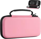 Étui De Transport Pour Nintendo Switch Et New Switch Oled Console, Coque Rigide Portable De Voyage Avec 10 Fentes Pour Cartes De Jeu Pour La Switch Et Autres Accessoires, Rose Pastel