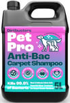 Dirtbusters Pet Pro Antibacterial Carpet Cleaner Shampoo Solution (5L) Kills 99.99% Of Bacteria, Powerful Cleaning To Remove Soiling & Neutralise Pet Odour, Urine & Stains, Wool Safe