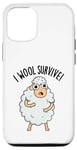 Coque pour iPhone 12/12 Pro I Wool Survive est un jeu de mots amusant en forme de mouton