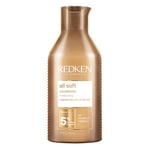 REDKEN - Après-Shampoing Nourrissant & Démêlant pour Cheveux Secs et Désydrathés - Apporte Douceur & Souplesse - Protéines & Huile d'Argan - Produit Vegan - All Soft - 300ml