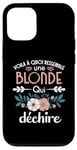 Coque pour iPhone 12/12 Pro Blonde qui déchire Humour idée Cadeau Femme Blondasse