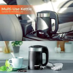 1100W Travel Electric Kettle Double Layer Car & Home Multiuse Black Kettle 0.5L