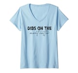 Womens dibs on the Meat Cutter Profession V-Neck T-Shirt