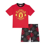 Manchester United F.C Boys Pyjamas, Short Man Utd PJs Set, Ages 4 to 13 Years Old, Offical Man Utd Club Merchandise (as8, age, 6_years, 7_years, regular)