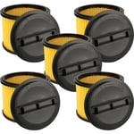 Lot de 5x filtres à cartouche compatible avec Einhell rt-vc 1600 e, rt-vc 1630 sa, te-vc 1820, te-vc 2230 sa, te-vc 1925 sa aspirateur - Vhbw