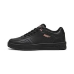 Puma Women Court Classy Sneakers, Puma Black-Rose Gold, 8.5 UK