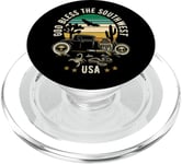 Design rétro « God Bless The Southwest USA » PopSockets PopGrip pour MagSafe