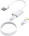 Adaptateur Wii Hdmi Wii 2 Hdmi 1080P/720P Full Hd Converter Avec Prise De Sortie Audio Vidéo 3,5 Mm Et Câble Hdmi 1,8 M Pour Nintendo Wii Wii U Tv Monitor Beamer Television (Blanc)[VID061011]