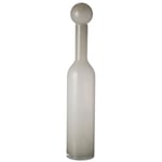 Vase bouteille en verre blanc 14x14x75 cm