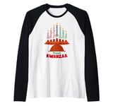 Kinara Seven Candles Principles Of Kwanzaa Happy Kwanzaa Raglan Baseball Tee