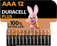 Duracell Plus AAA Batteries (12 Pack) - Alkaline 1.5V - Up To 100% Pack of 12 