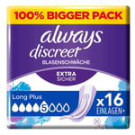 Always Discret Long Plus Big Paquet Fort Protection Kaum Effets Visibles 16 Pcs