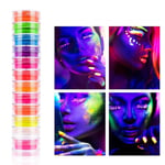 Luminous Neonpulver för Naglar Neon Effekt Glittrande Gradienter Nagelkonst Glitterpulver i Mörkret DIY Konst och Hantverk