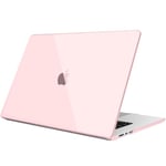 FINTIE Coque Compatible avec MacBook Air 15 Pouces 2024/2023 (M3/M2, Modèle A3114/A2941) - Coque Rigide Fine Étui Léger, Protection pour MacBook Air 15 Pouces, Rose Cristallin