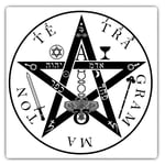 2 x Square Stickers 7.5 cm - Pentagram Gram Ma Ton God Greek Cool Gift #10452