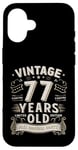 Coque pour iPhone 16 Vintage Legend 77 Years Old Limited Edition Men Women Bday