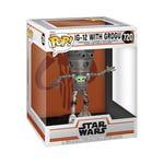 Funko Pop! Deluxe: Grogu (The Child, Baby Yoda) - (IG-12) - The Mandalorian - Figurine en Vinyle à Collectionner - Idée de Cadeau - Produits Officiels - Jouets pour Les Enfants et Adultes