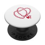 Cute Womens Intertwined Heart Chain Love Lock Valentine' Day PopSockets Adhesive PopGrip