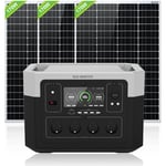 Eco-worthy - Generateur Electrique Portable 2000 1920wh Power Station avec panneau solaire 510W (3pcs 170W) kit panneau solaire pour camping car