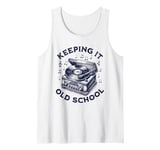 Old School Vinyl Records Player Retro Vintage Gen X Dad Gift Tank Top