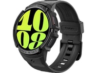 Spigen Rugged Armor Pro, Etui, Smartklokke, Sort, Samsung, Galaxy Watch 6 (44Mm), Termoplastisk Polyuretan (Tpu)