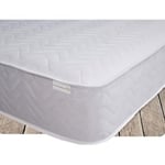 Starlight Beds Close Wave 8-Inch Deep Small Double Mattress - Budget Sprung Design with Memory Foam Layer, White, 4ft (120cm x 190cm x 20cm)