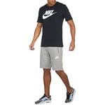 Nike Mens Fleece Shorts Grey With Zip Pockets Cotton - Size Large