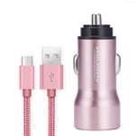 NWNK13 For Samsung Galaxy S20 S20 Plus S20 Ultra in Car Charger Dual USB Port Car Adapter Fast Charging 12V 24W 3.4A with 1mt Type C Lead Wire USB Cable Compatible for Samsung s20 s20+ s20 ultra