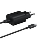 Samsung USB-C-lader 25W T2510XB med USB-C-kabel - svart