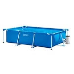 Intex Piscine Metal Frame Junior rectangulaire Tubulaire (l) 3,00 x (l) 2,00 x (h) 0,75m livrée avec épurateur à Cartouche 1,7 m³/h