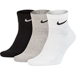 Nike U NK Everyday CUSH Ankle 3PR Chaussettes Homme Blanc (Wh(Blk)/Dgh(Blk)/Blk(Wh), XL