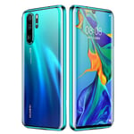 Huawei P30 Pro - Härdat Glas Dubbelt Magnetiskt Skal Grön