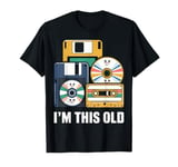 Retro Cassette Tape Floppy Disc CD 90s Birthday Gift T-Shirt