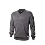 Wilson Staff Homme Pull de Golf, Col en V, WILSON STAFF V NECK SWEATER, Laine/Acrylique, Gris, Taille L, WGA700725LG