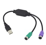 GELRHONR PS/2 to USB Cable, PS/2 Keyboard to USB Adapter, PS/2 Mouse and Keyboard Extension Cable -Black