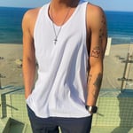 UK Mens Sleeveless Vest Tank Tops Vest Summer Casual Sport Gym Camisole T Shirt