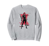 Marvel Black Widow Logo Glitch Portrait Sweatshirt