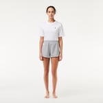 Lacoste Short d'intérieur avec taille élastiquée Taille M Gris/blanc