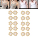 20pcs Disposable Breast Pasties Light Beige Adhesive Bras Breathable Nipple GFL